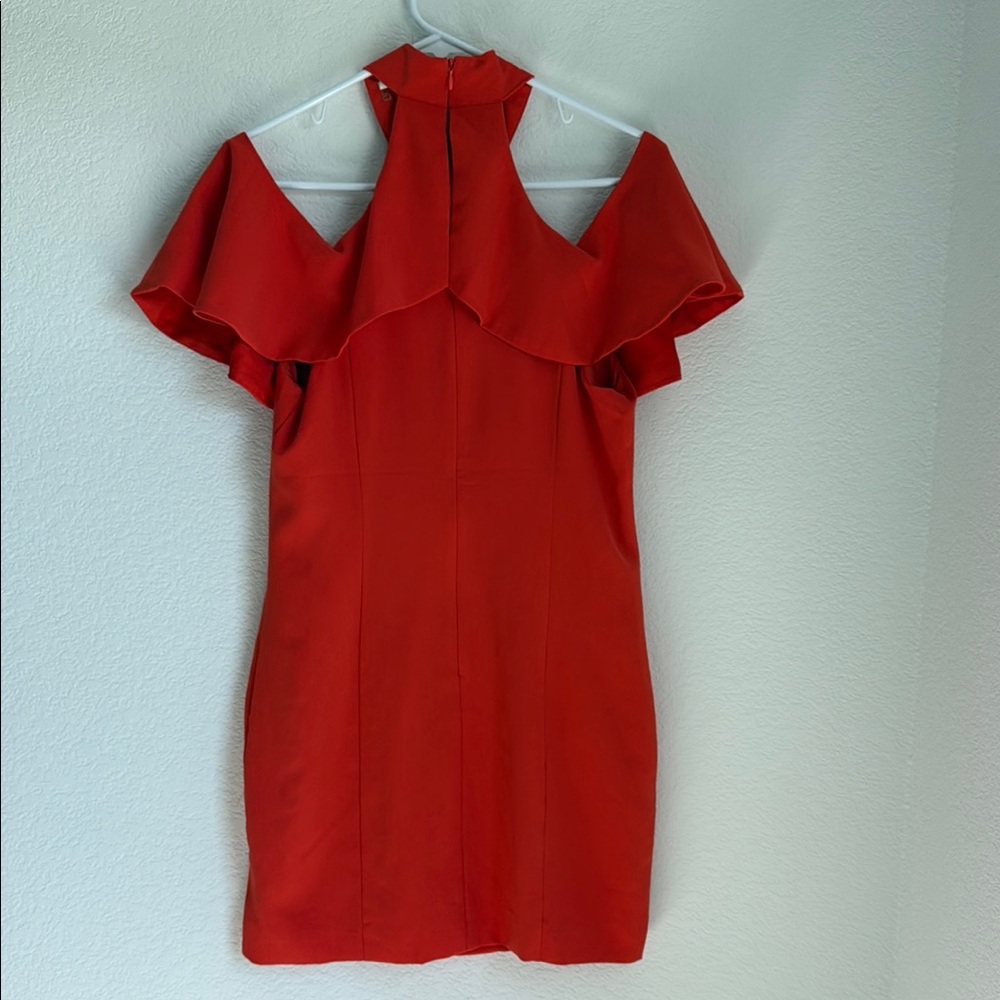 DO+BE Orange Bodycon Mini Dress with Flutter Sleeves - Picture 5 of 7